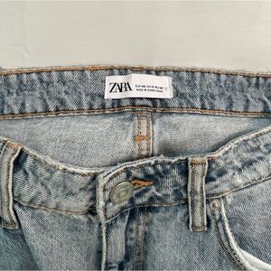 Zara High Rise Ripped Jeans